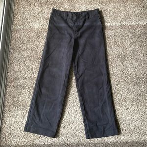 Black loose fit double knee dickies